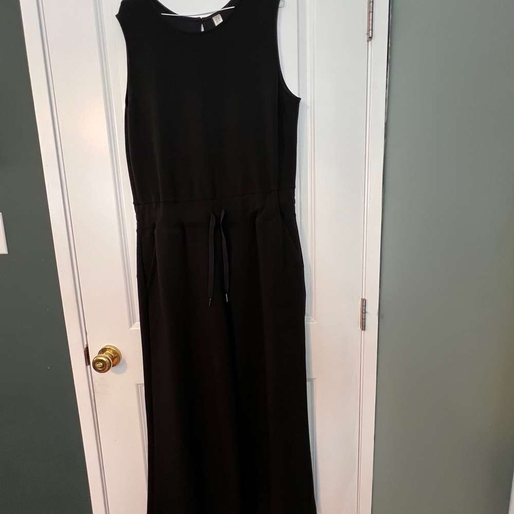 SPANX Black Ribbed Sleeveless Sundress